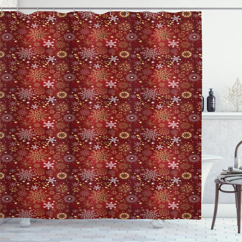 Shower Curtain with Hooks Included, 75" H x 69" W