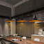 Lustre industriel noir mat Darionna