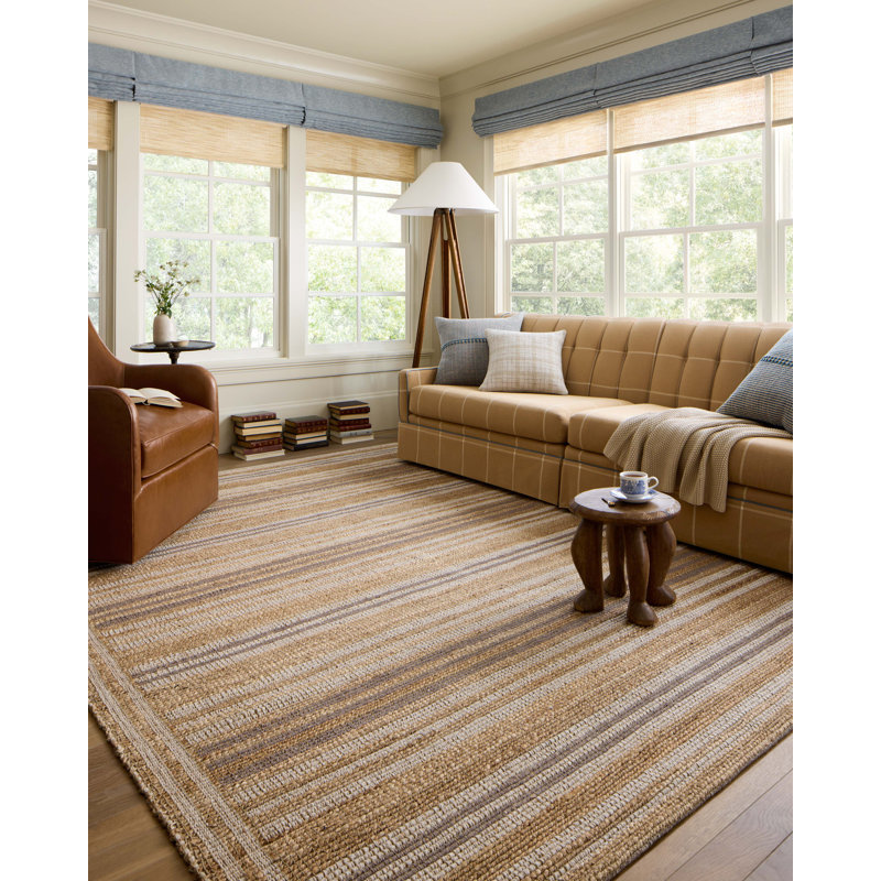 Tapis naturel / tourterelle Chris Loves Julia x Loloi Judy, Rectangle 7 pi 9 po x 9 pi 9 po