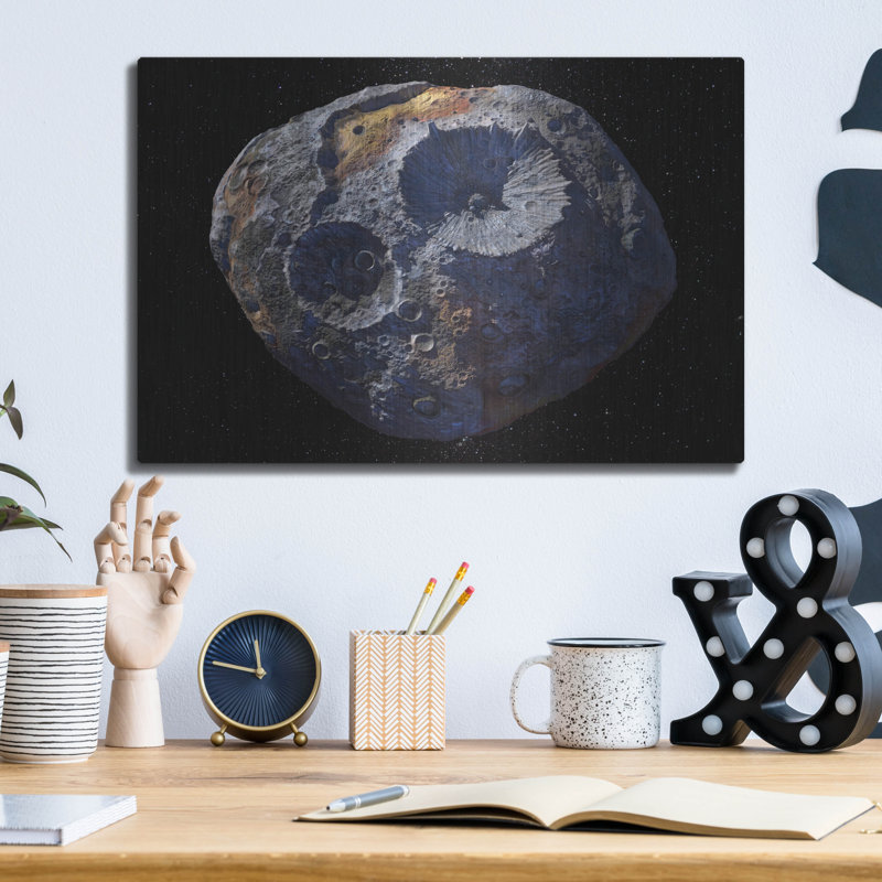«Asteroïde», art mural en métal, H 12 po x l 16 po