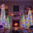5-piece Artificial Christmas Tree with Snow Flocking