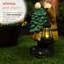 Lampe solaire gnome solaire avec chapeau orange