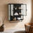 23.62" Black Glass Wall Cabinet - 2-tier + Open Shelf + Towel Rack
