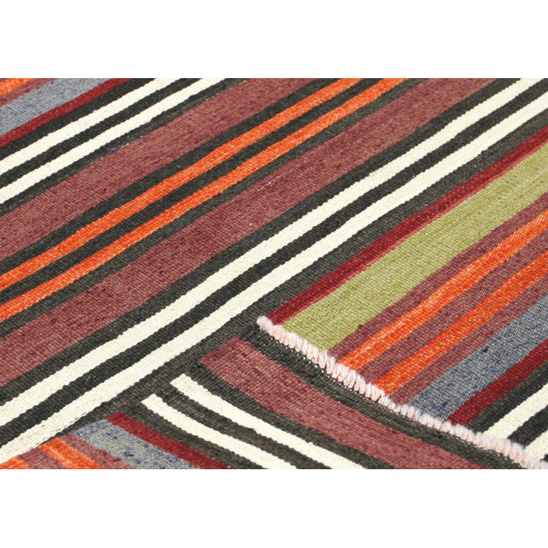 Square One-of-a-Kind 5'1" X 5'4" 1960s Wool Area Rug in