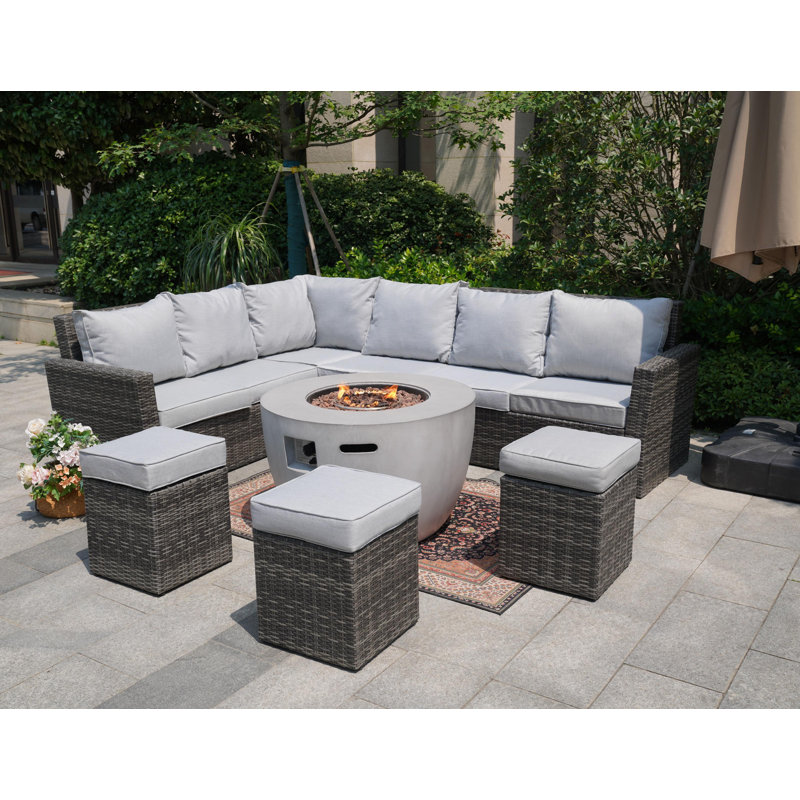 Ensemble de conversation modulaire avec coussins