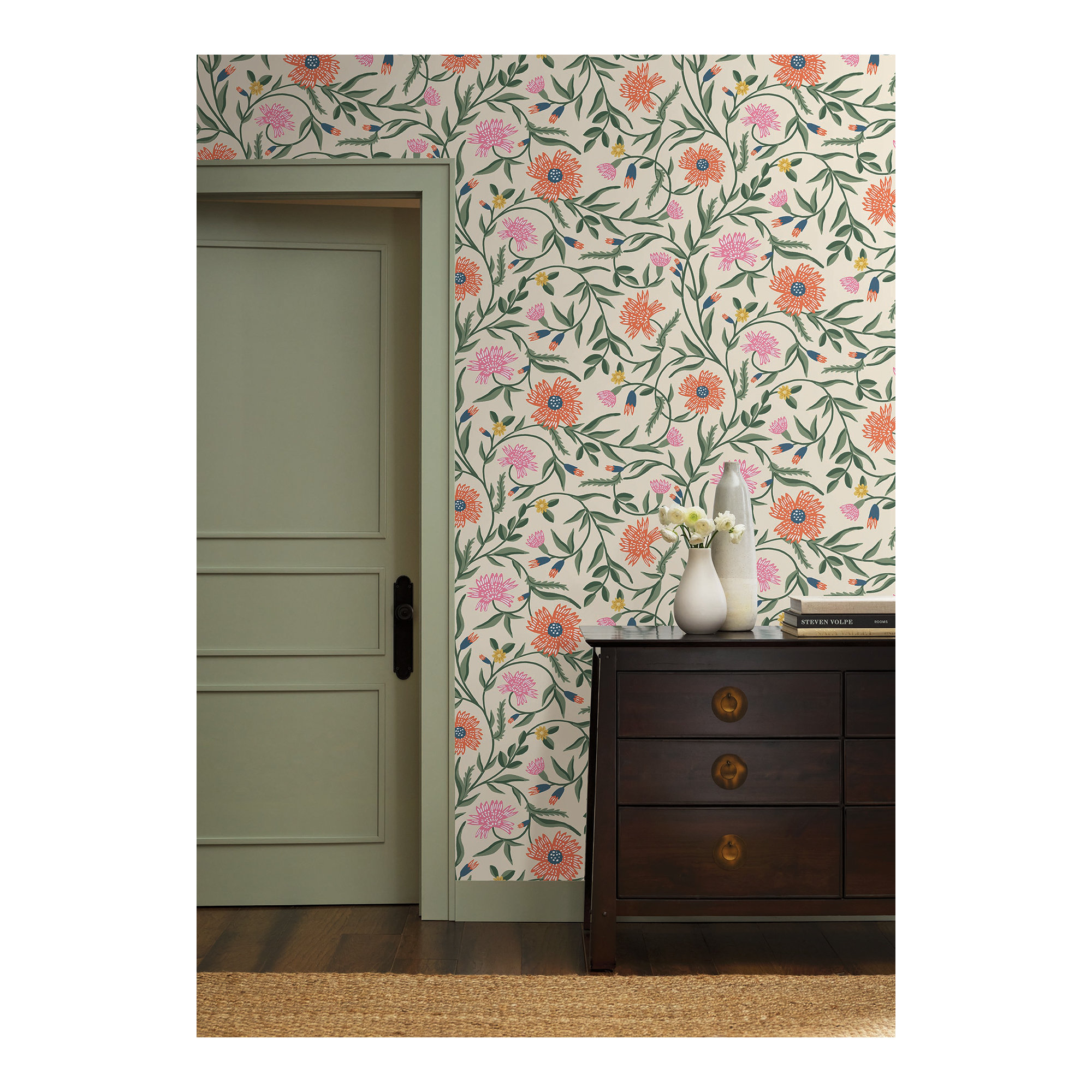 Aster Wallpaper, Coral