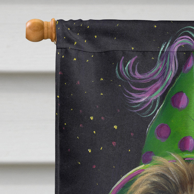 Drapeau de maison Hvidovre Sheltie Halloween en polyester à 2 faces 3 x 2 pi, Cairn terrier cachette Halloween