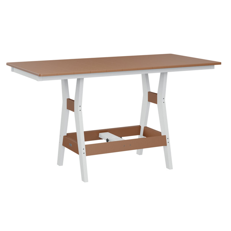 Table de bar rectangulaire Berlin Cedar, Cèdre, H 38,87 po x l 66 po x P 33 po