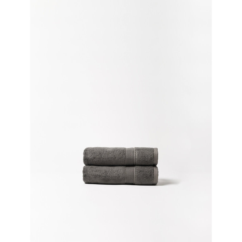 Luxe, Charcoal, Hand Towels - 2 Pack