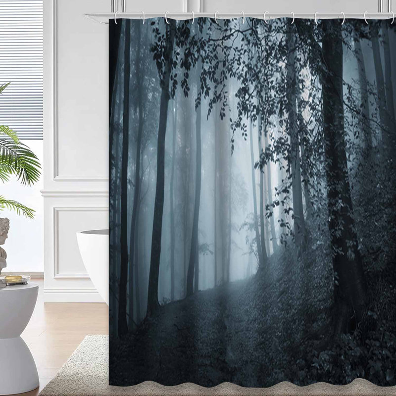 Rideau de douche Dark Forest, L 72 po x l 84 po