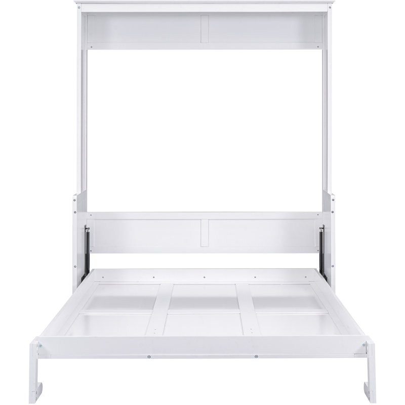 Grand lit avec tablette, blanc - Augmente l'organisation et le style de la chambre à coucher