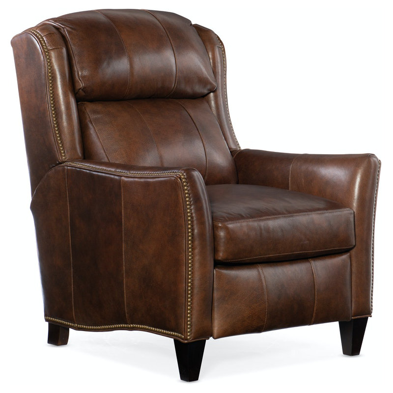 Lancaster Recliner, Rio Mineral Genuine Leather, Cobblestone, Power