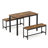 Latea Dining Set Dining Table Set Bar Table with 2 Dining Benches Kitchen Table Counter with Chairs-326761426-326761453-271958744