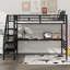 Structure de lit mezzanine en métal avec bureau, simple