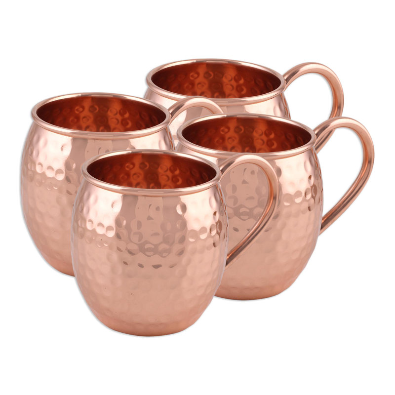 Laskowski 21oz. Copper Stemless Wine Glass Set