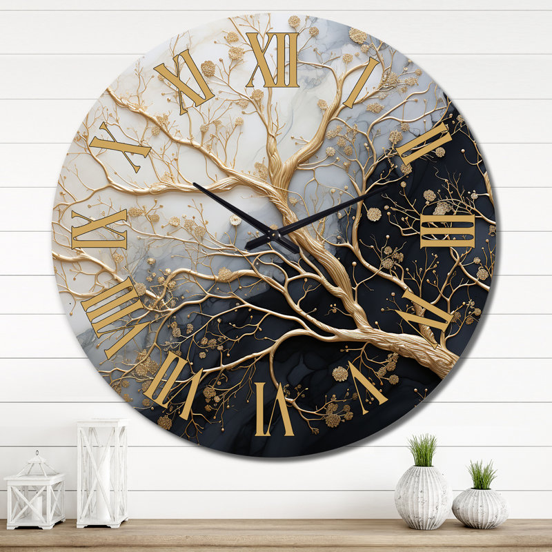 Horloge murale Golden Tree Tree, Très grand