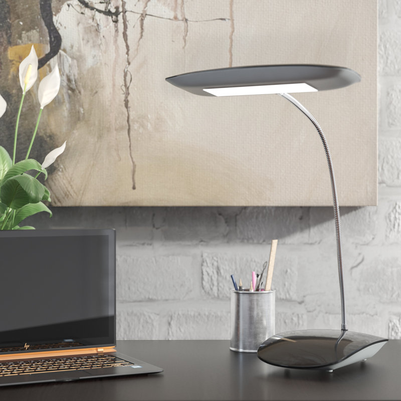 Harlem 13" Desk Lamp, Contemporary Touch-Activated Reading Light with Adjustable Gooseneck