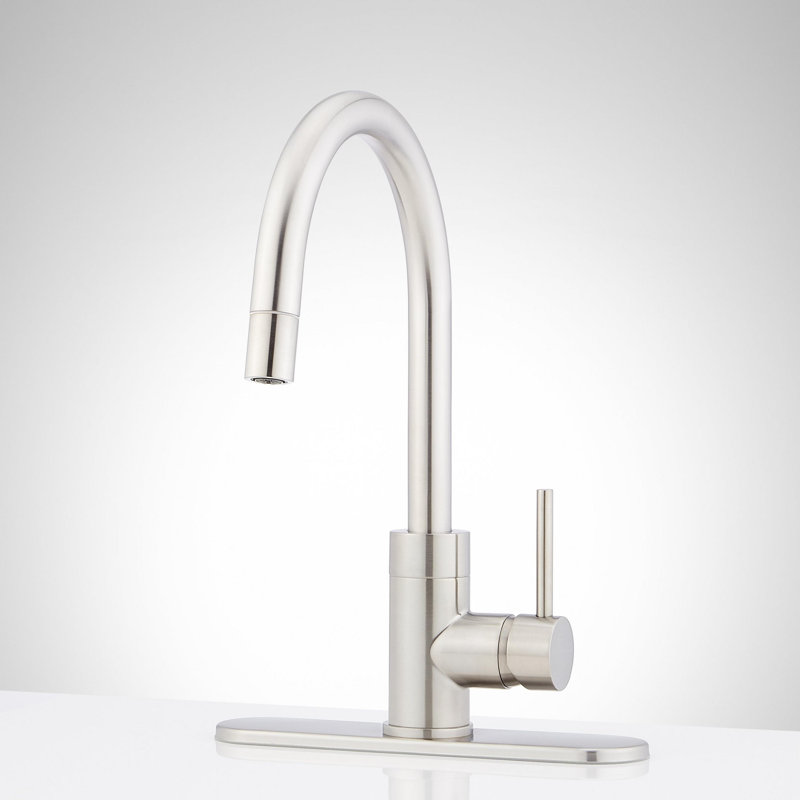 Ravenel Single-Hole Pull Down Bar Faucet - Brushed Gold, Stainless Steel