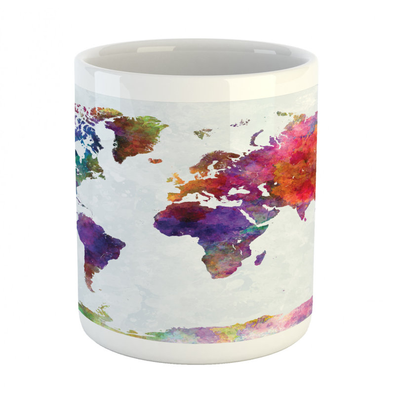 Grande tasse à café aquarelle