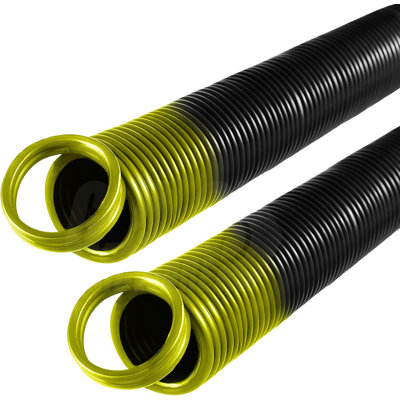 Ressort d'extension de porte de garage robuste à double boucle - 130 lb - Jaune