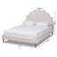 Grand lit plateforme tapissier Mileno
