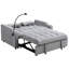 Canapé-lit en velours : convertible 3 en 1, modèle gigogne, réglable, oreillers, futon gris : velours, ouvertures pour les coussins décoratifs, espace de rangement.