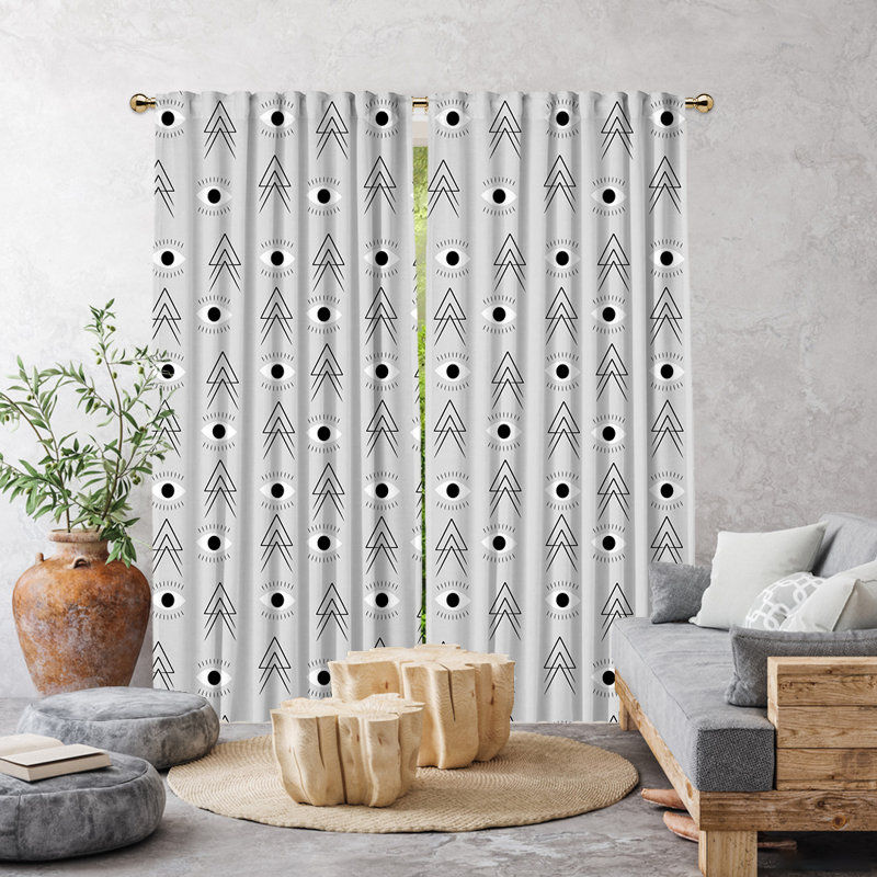 Semi Sheer Curtain Pair, 52" W x 108" L, Gray