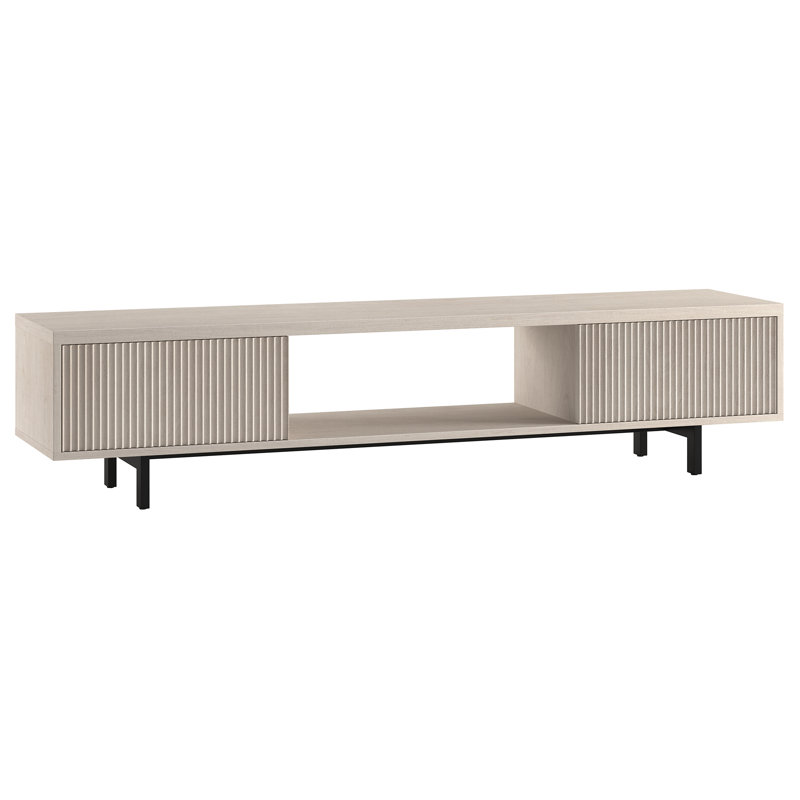 Meuble télé rectangulaire pour téléviseur de 78 po ou moins Suhana, Bois blanc