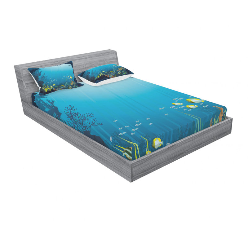 Ensemble de draps exotiques de beauté dégradé, Ensemble de drap pour grand lit avec drap-housse
