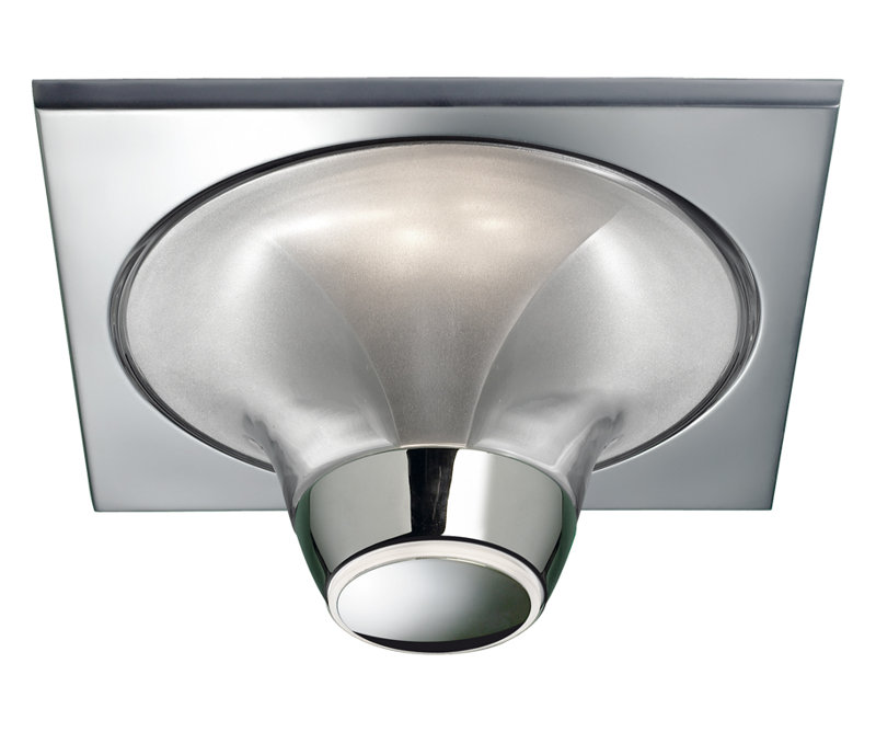 Plafonnier encastré carré 16,25" 4 lumières simple