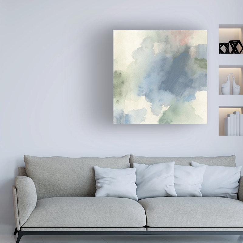 Art mural sur toile tendue - «Cloud Marble II» de June Erica Vess pour décoration de salon, de chambre à coucher ou de bureau - 35 x 35