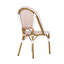 Chaises d'extérieur en aluminium et en PE, rouge rouille et blanc, ensemble de sièges pour 2 personnes en aluminium, structure à la française