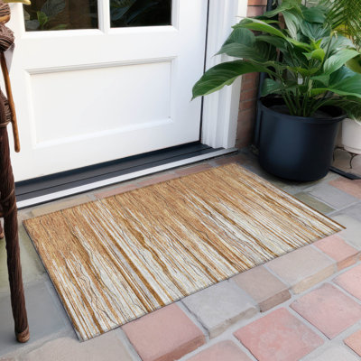  Tapis paprika chantille lavable à la machine intérieur / extérieur ACN996
