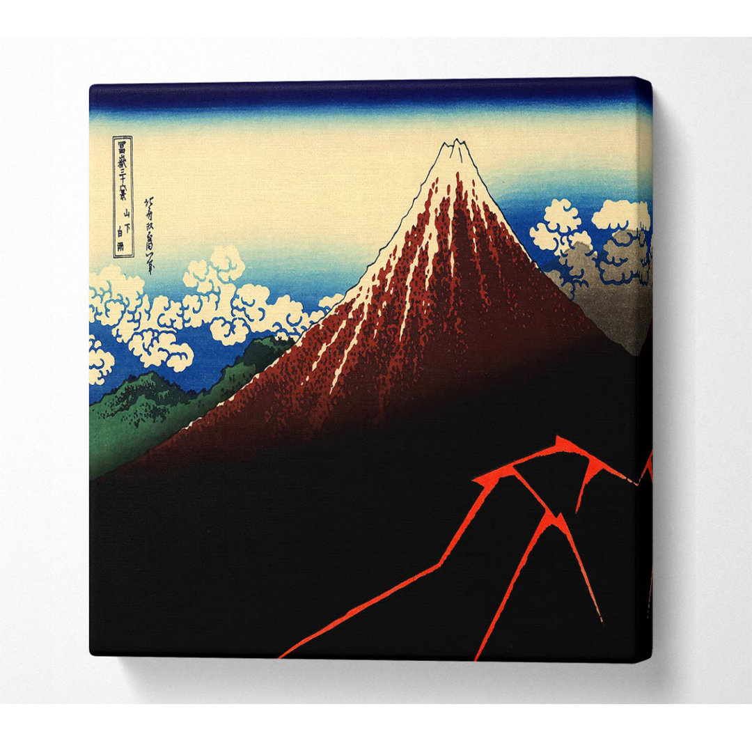 Abriana Hokusai Lightning Below The Summit - Kunstdrucke auf Leinwand