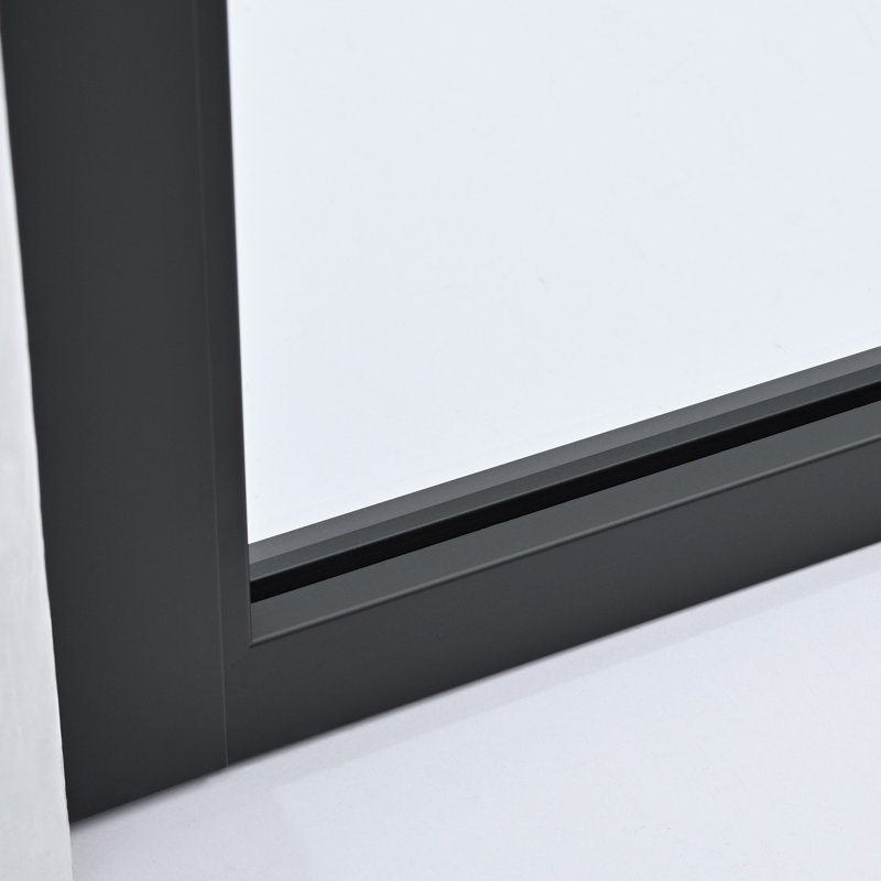 Panneau de verre fixe encadré 34 "x 74" Arcos, Noir