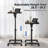 Mobile Laptop Desk Standing Desk With Mouse Pad & Tilting Tabletop, Adjustable Height Computer Table-1865198321