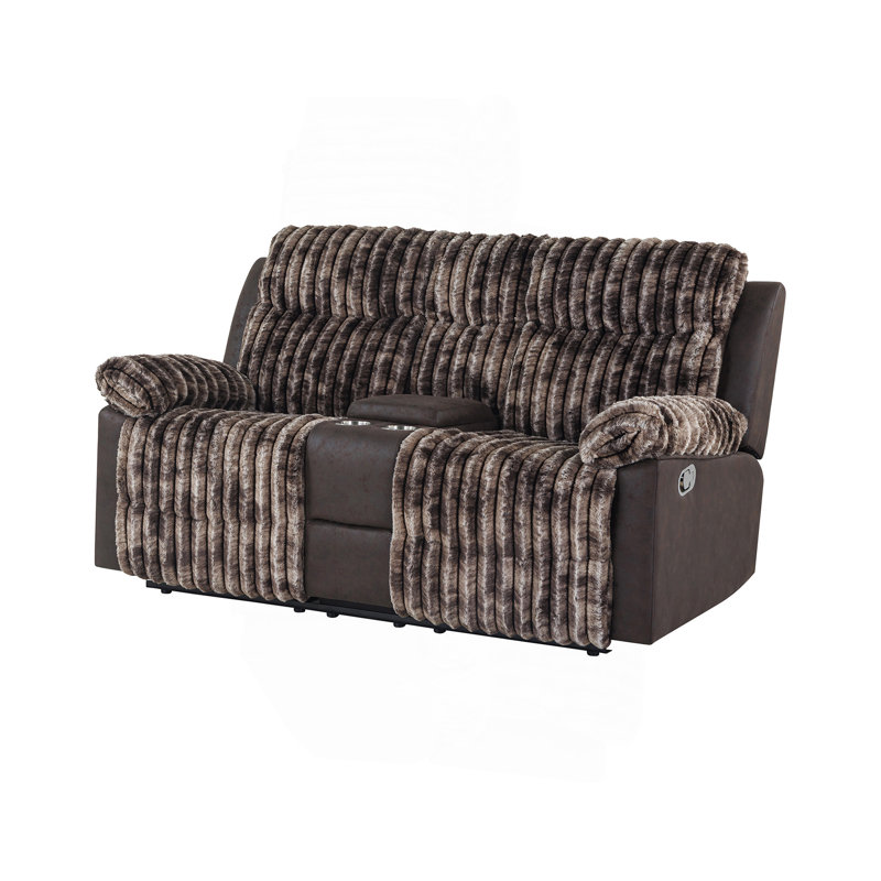 Console Reclining Loveseat, Brown