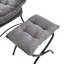 Chaise d'appoint moderne, douce et confortable avec repose-pieds, accoudoirs et poche latérale pour petits espaces-342832439