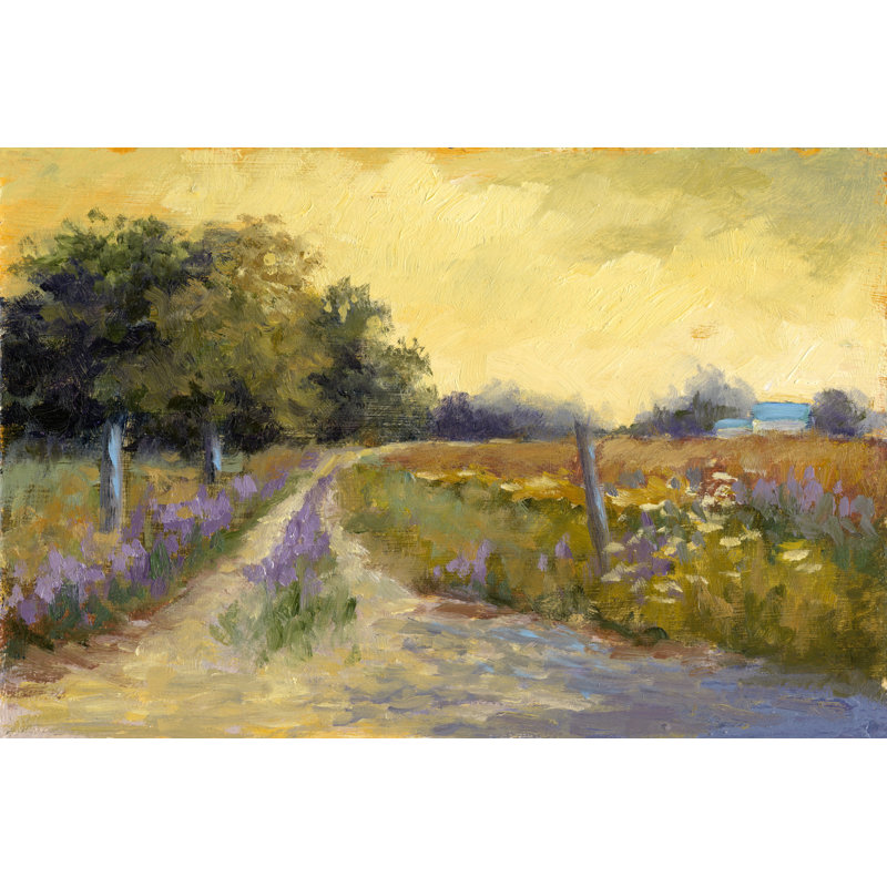 Falls Golden Fields by Mary Jean Weber - Painting Print, 20cm H x 30cm W, Wrapped Canvas