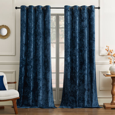 Ensemble de 4 rideaux en velours avec œillets métalliques