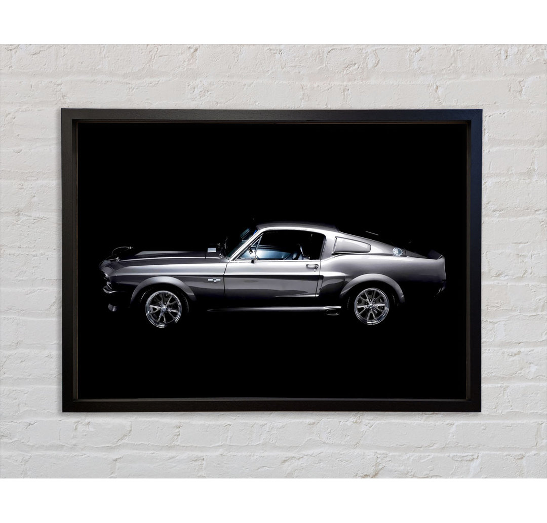 Mustang Fastback Seitenprofil - Einzelner Bilderrahmen Kunstdrucke auf Leinwand