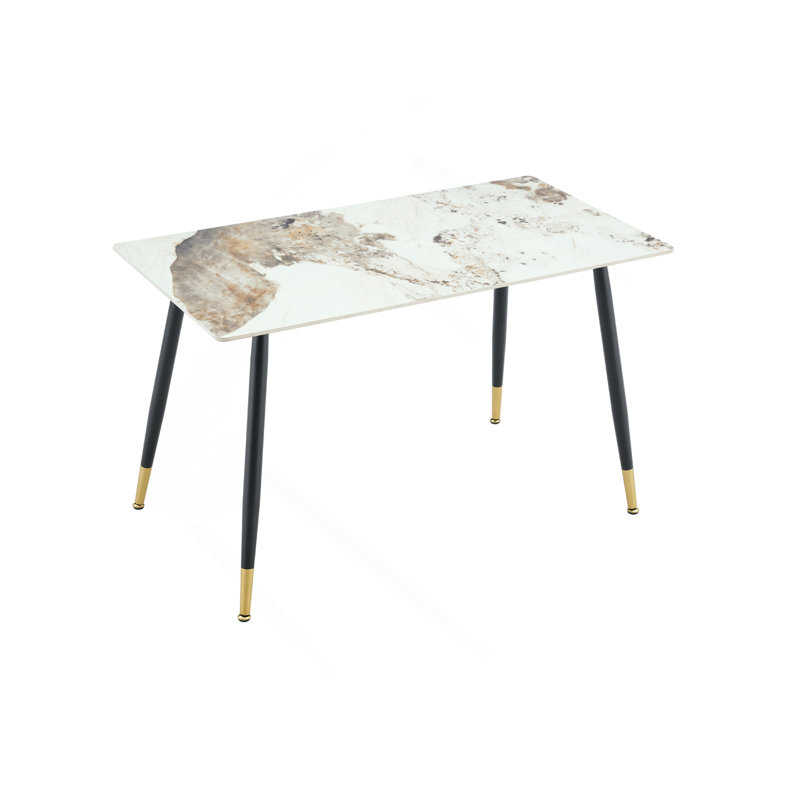 Table de salle à manger rectangulaire Modern, Beige clair