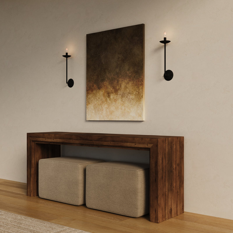 Le Marais Steel Candle Wall Light, Charcoal French Plaste