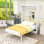 Lit escamotable double en bois avec tiroirs