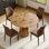 Ensemble de table ronde 45 "pour 4 à 6 personnes, table de cuisine moderne et chaises avec base piédestal