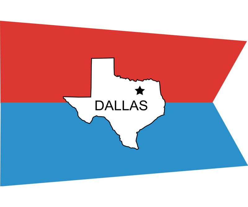 Dallas, Texas, H 16 po x l 24 po