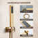 12" LCD Display 3-Function Wall Mounted Pressure Balanced Luxury Shower System with 6 Body Jets