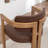 Stanford Faux Leather Upholstered Curved Solid Wood Dining Chair-2078729022-2068014471