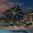 10' Square Lighted Cantilever Umbrella-67120587