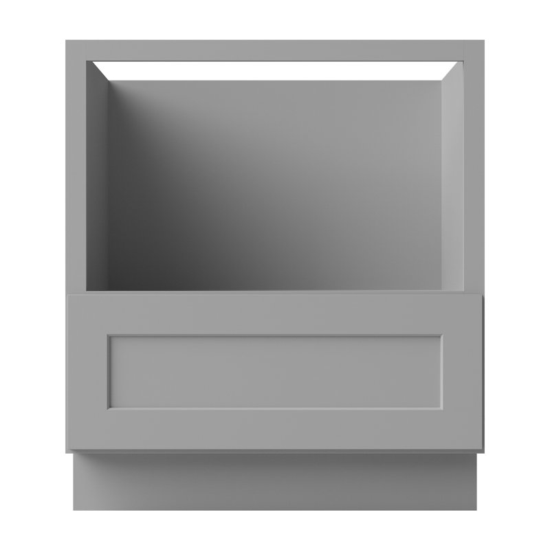 Base Microwave Cabinet, Gray